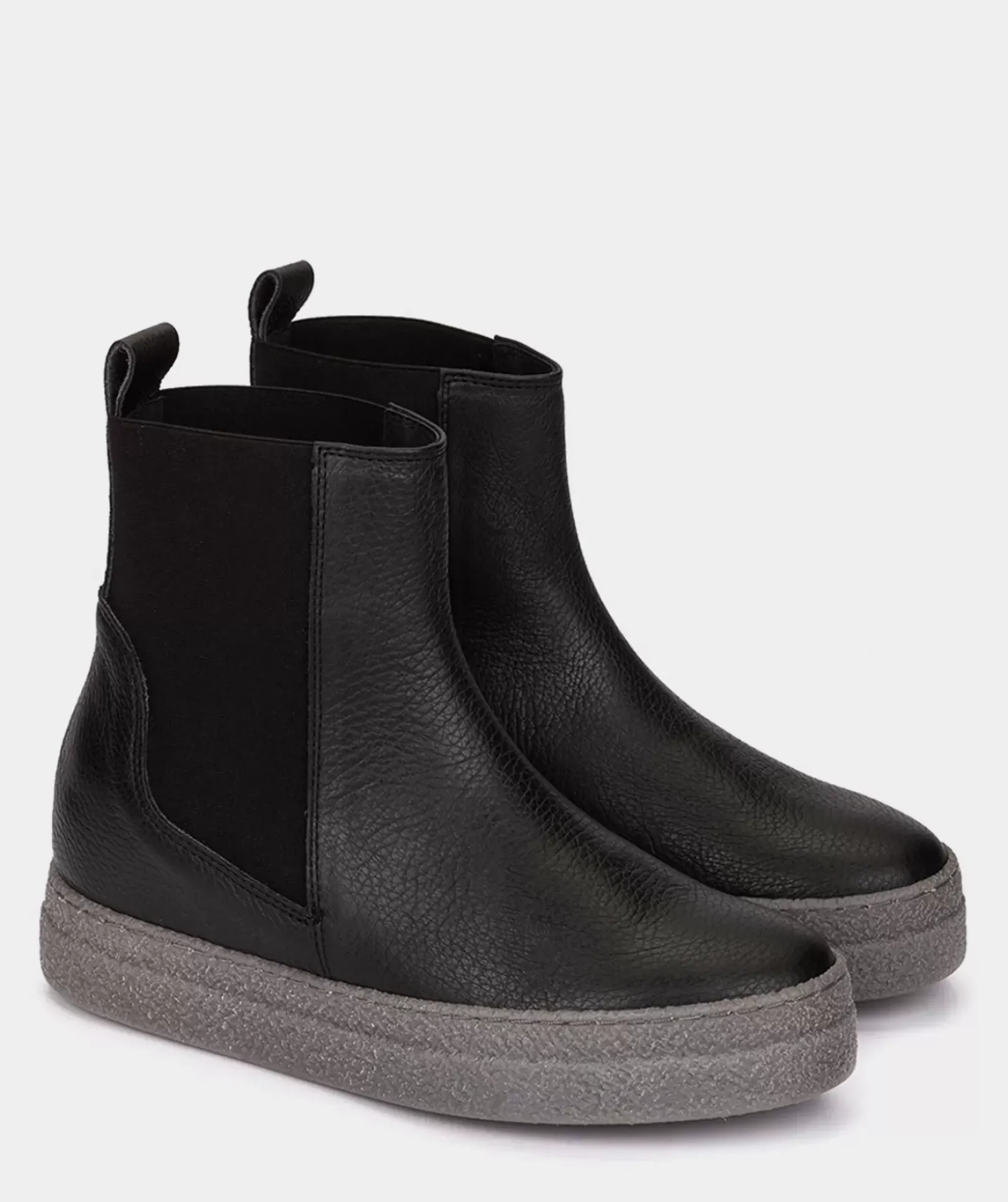 Chaussure Pedro Miralles Bottines A Semelle Compensee Et Plateforme En Cuir Noir Nucleo Negro