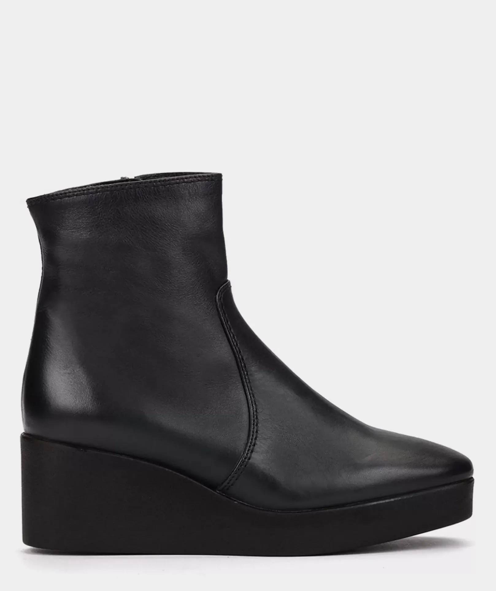 Chaussure Pedro Miralles Bottines A Semelle Compensee Et Plateforme En Cuir Bleu Elit Navy