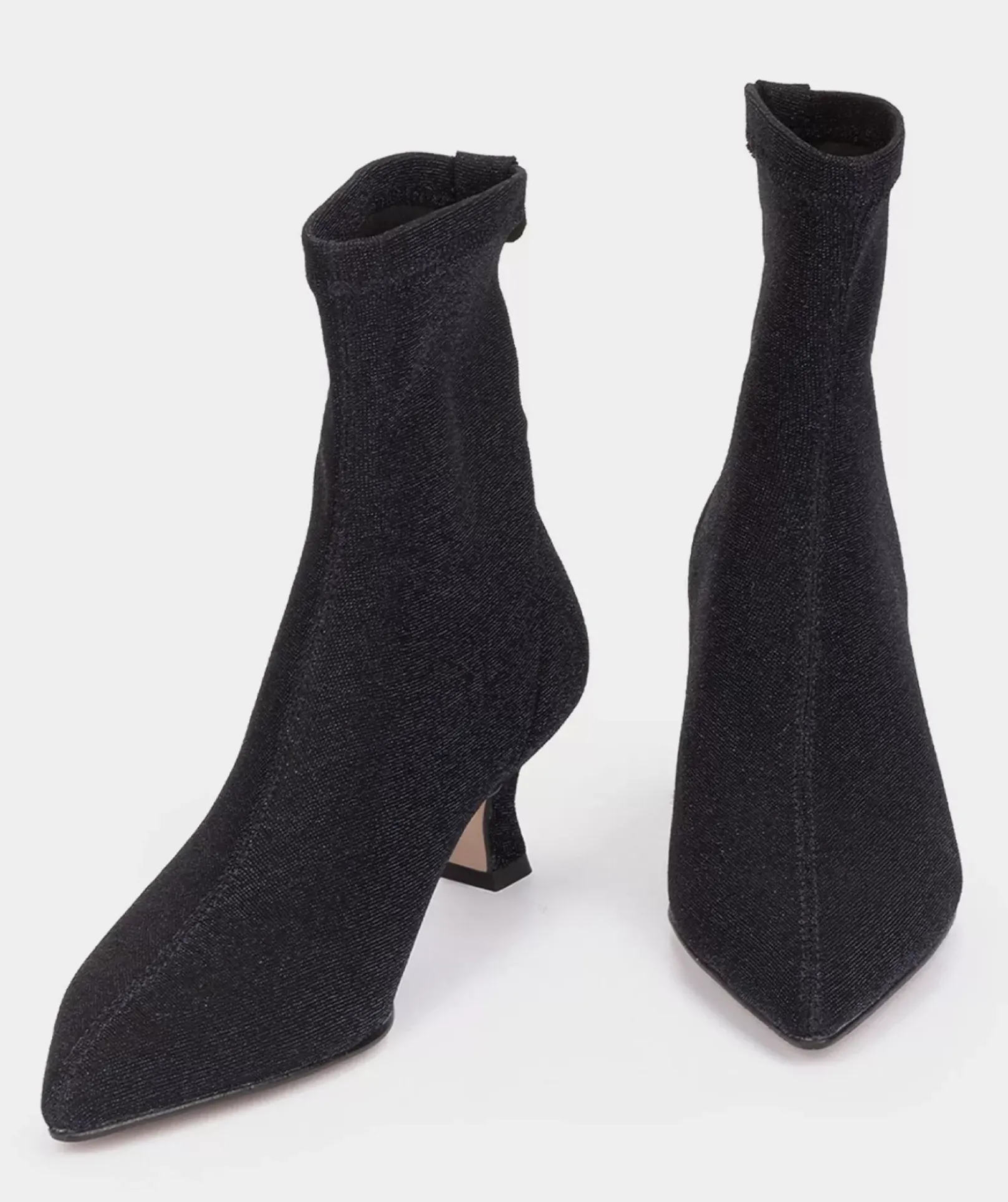 Chaussure Pedro Miralles Bottines A Talon En Tissu Brillant Bright Marino