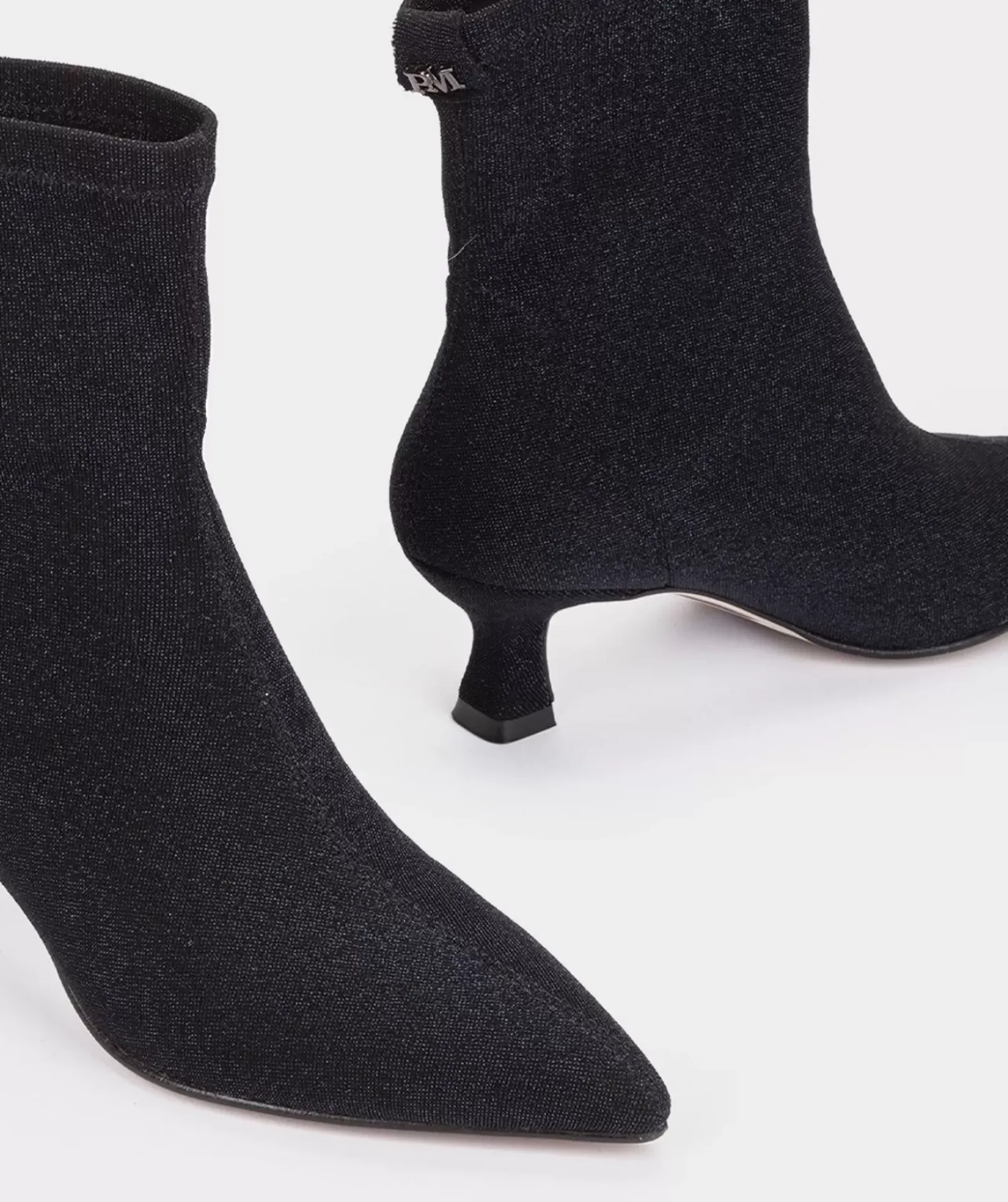 Chaussure Pedro Miralles Bottines A Talon En Tissu Brillant Bright Marino