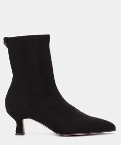 Chaussure Pedro Miralles Bottines A Talon En Tissu Brillant Ante Strech Taupe