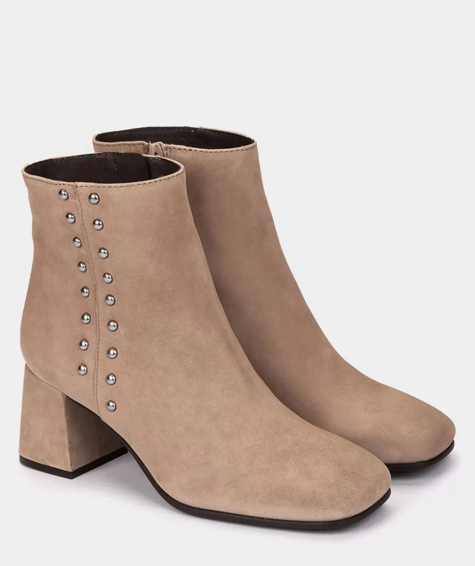 Chaussure Pedro Miralles Bottines A Talons En Daim Taupe Amalfi Taupe
