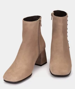 Chaussure Pedro Miralles Bottines A Talons En Daim Taupe Amalfi Taupe