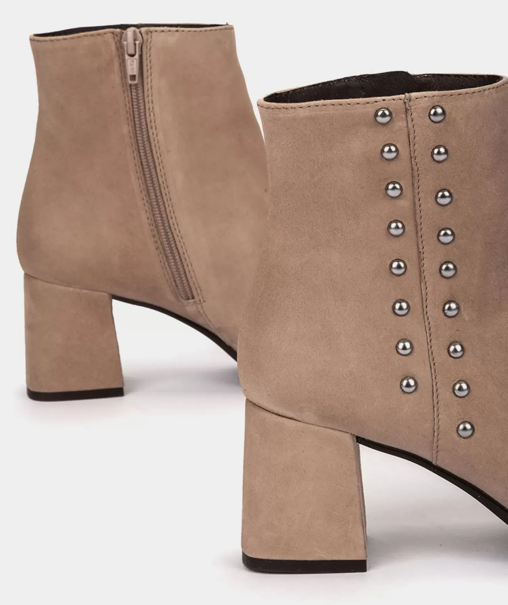 Chaussure Pedro Miralles Bottines A Talons En Daim Taupe Amalfi Taupe