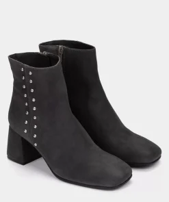 Chaussure Pedro Miralles Bottines A Talons En Daim Gris Fonce Amalfi Grigio