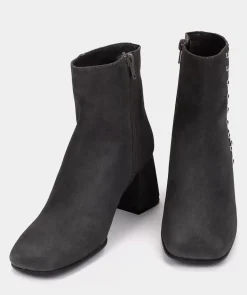 Chaussure Pedro Miralles Bottines A Talons En Daim Gris Fonce Amalfi Grigio