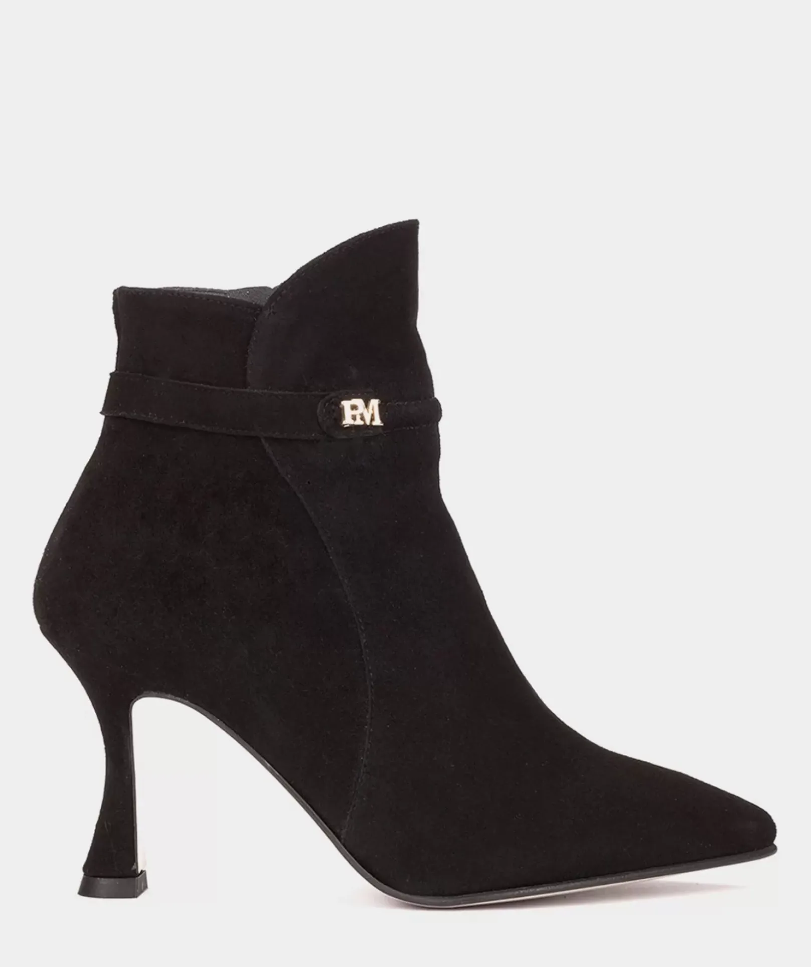 Chaussure Pedro Miralles Bottines A Talons En Daim Noir Amalfi Negro