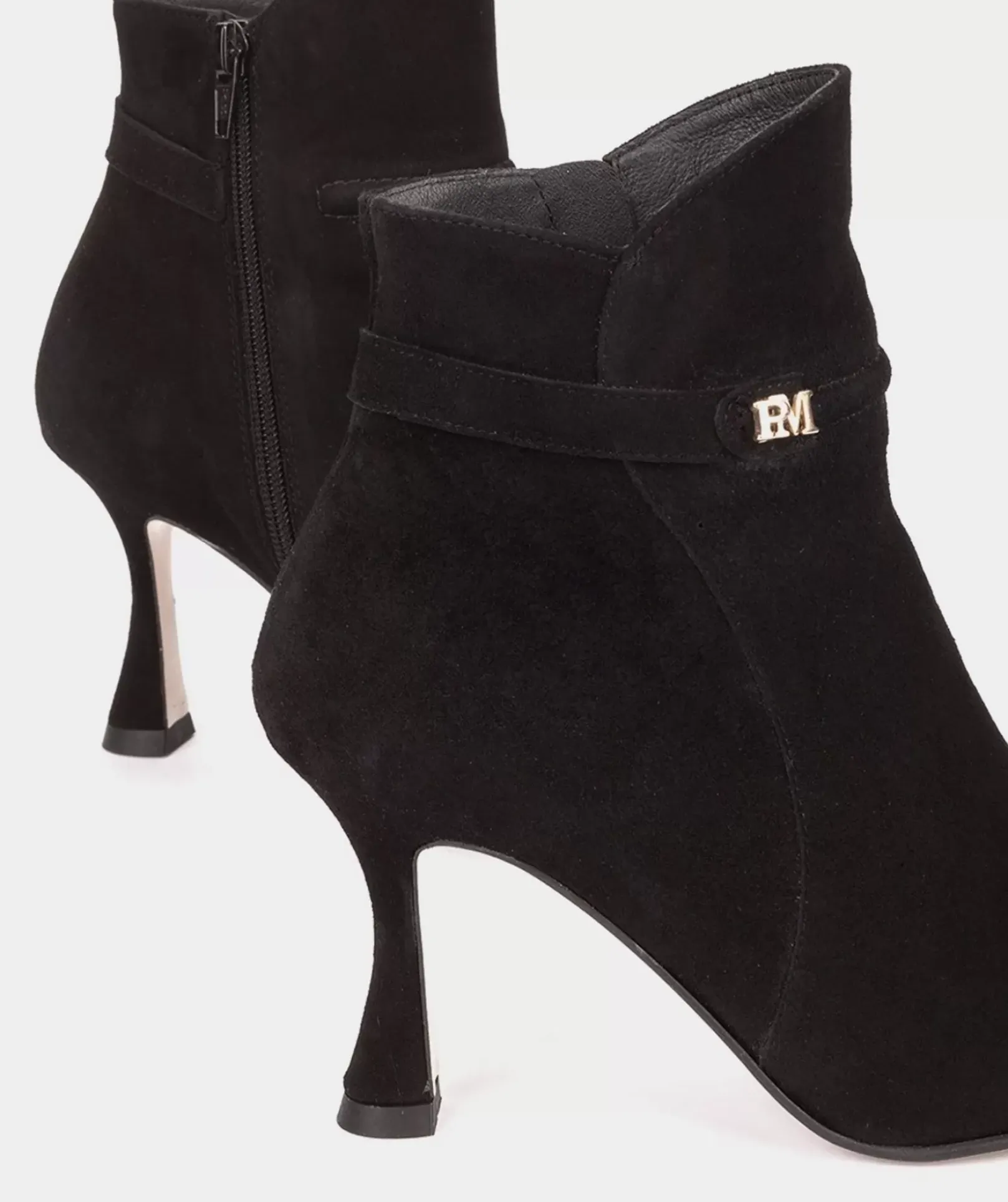 Chaussure Pedro Miralles Bottines A Talons En Daim Noir Amalfi Negro