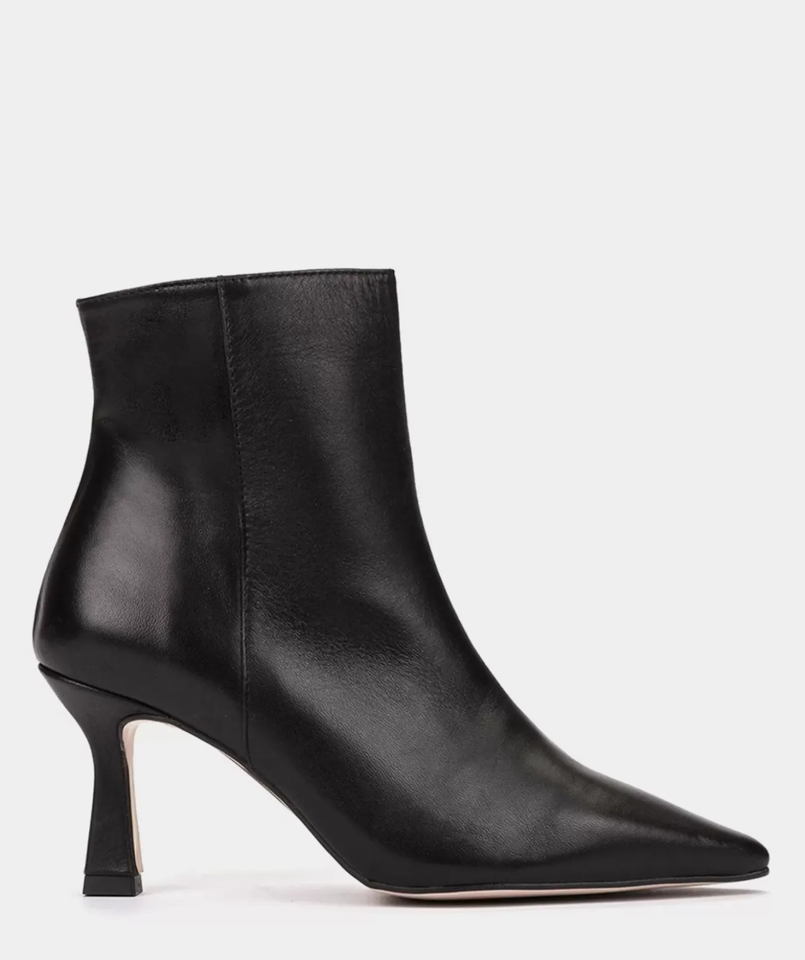Chaussure Pedro Miralles Bottines A Talons Et Bout Pointu, Confectionnees En Cuir Beige Seta Arena