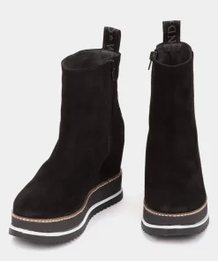 Chaussure Pedro Miralles Bottines Compensees Avec Plateforme En Daim Mars Napa Vainilla