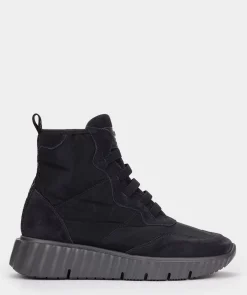 Chaussure Pedro Miralles Bottines De Sport En Daim Et Tissu Noir. Meme Negro