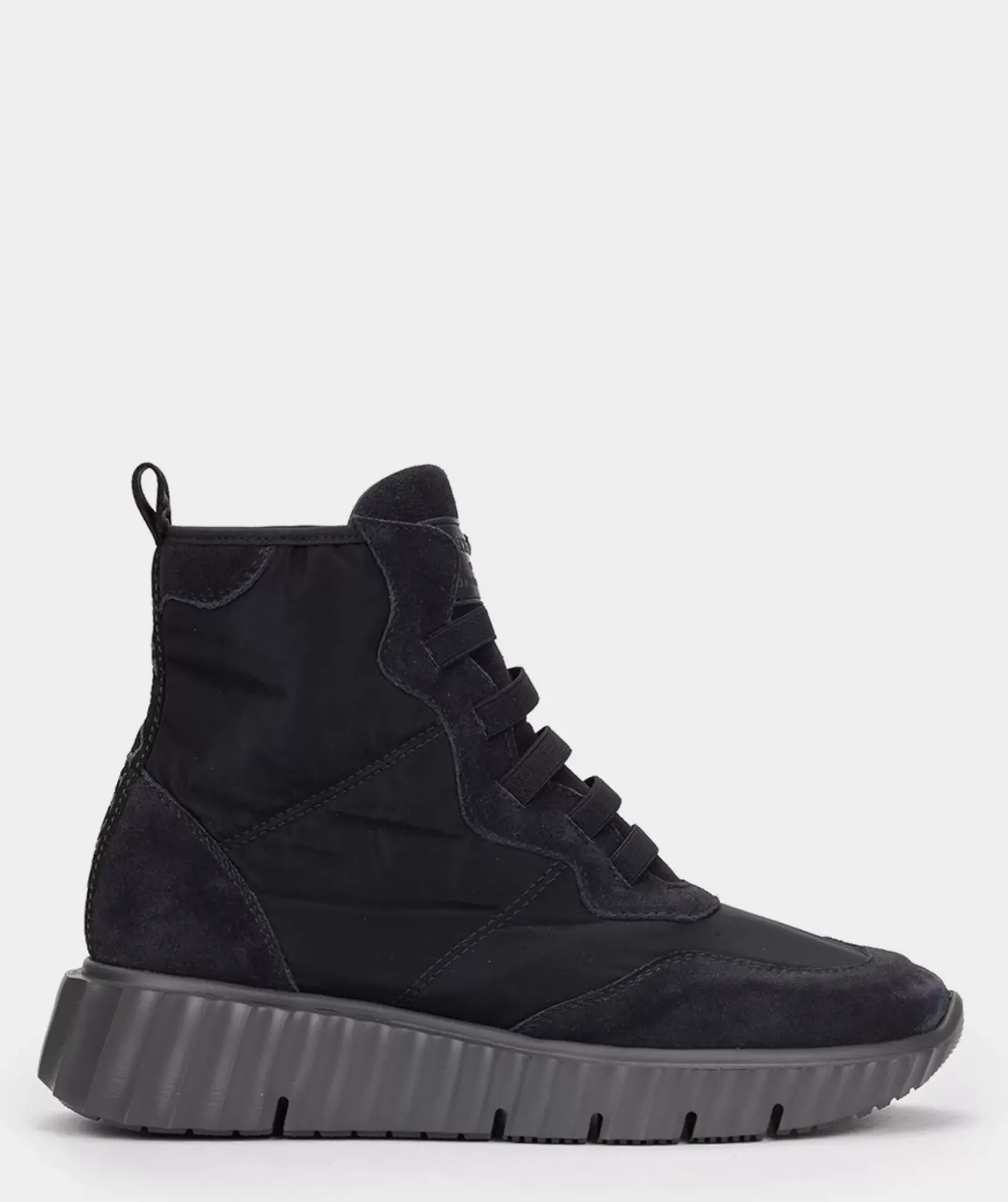 Chaussure Pedro Miralles Bottines De Sport En Daim Et Tissu Noir. Meme Negro