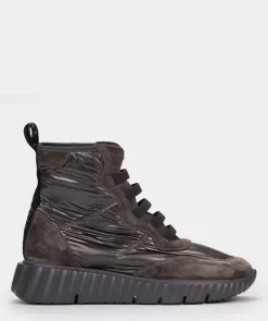 Chaussure Pedro Miralles Bottines De Sport En Daim Et Tissu Gris Meme Peltro