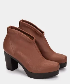 Chaussure Pedro Miralles Bottines Elastiques En Cuir Vegan Couleur Cuir Onix Cuero