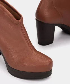 Chaussure Pedro Miralles Bottines Elastiques En Cuir Vegan Couleur Cuir Onix Cuero