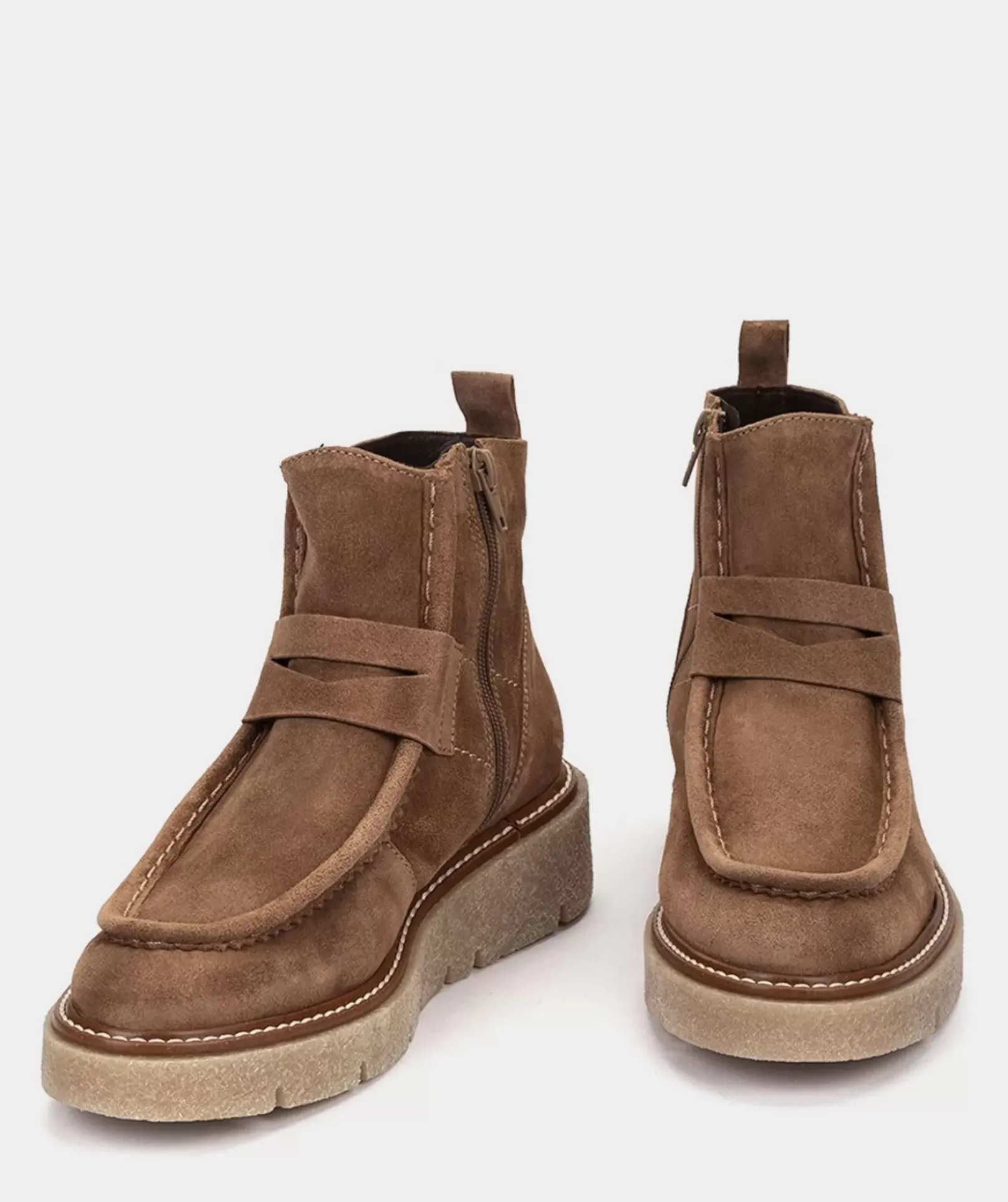 Chaussure Pedro Miralles Bottines En Croute De Cuir Marron Velour Birra