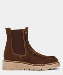 Chaussure Pedro Miralles Bottines En Cuir A Tige Haute Velour Tabaco