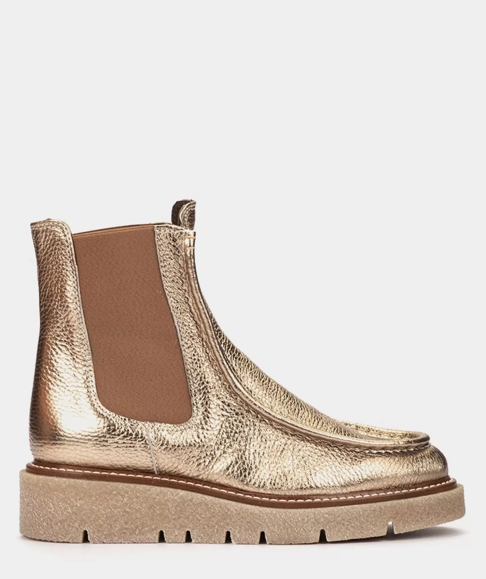 Chaussure Pedro Miralles Bottines En Cuir Avec Cotes Elastiques De Couleur Platine Nucleo Metal Platino