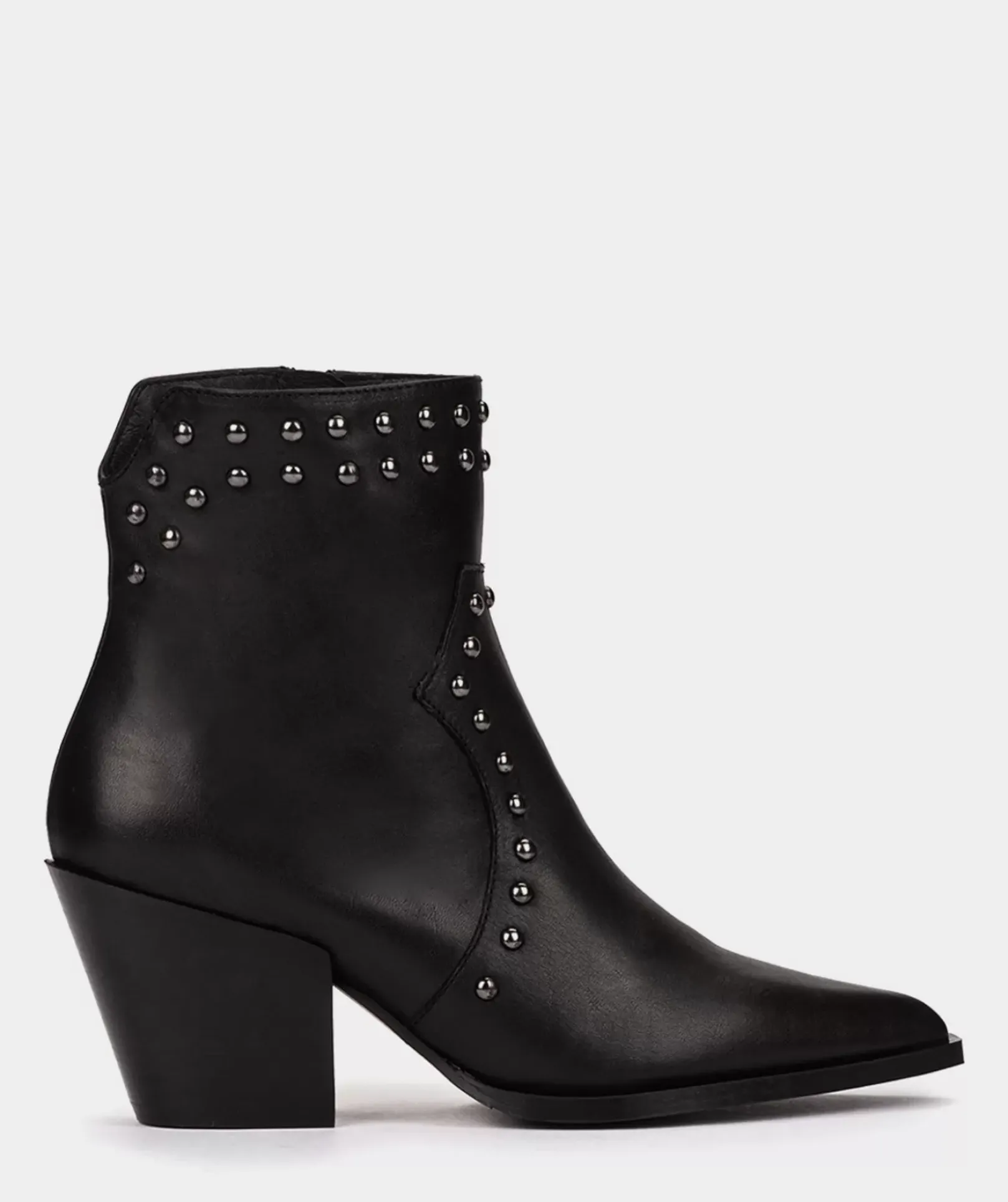 Chaussure Pedro Miralles Bottines En Cuir De Couleur Noire Seta Negro