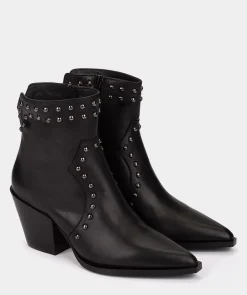 Chaussure Pedro Miralles Bottines En Cuir De Couleur Noire Seta Negro