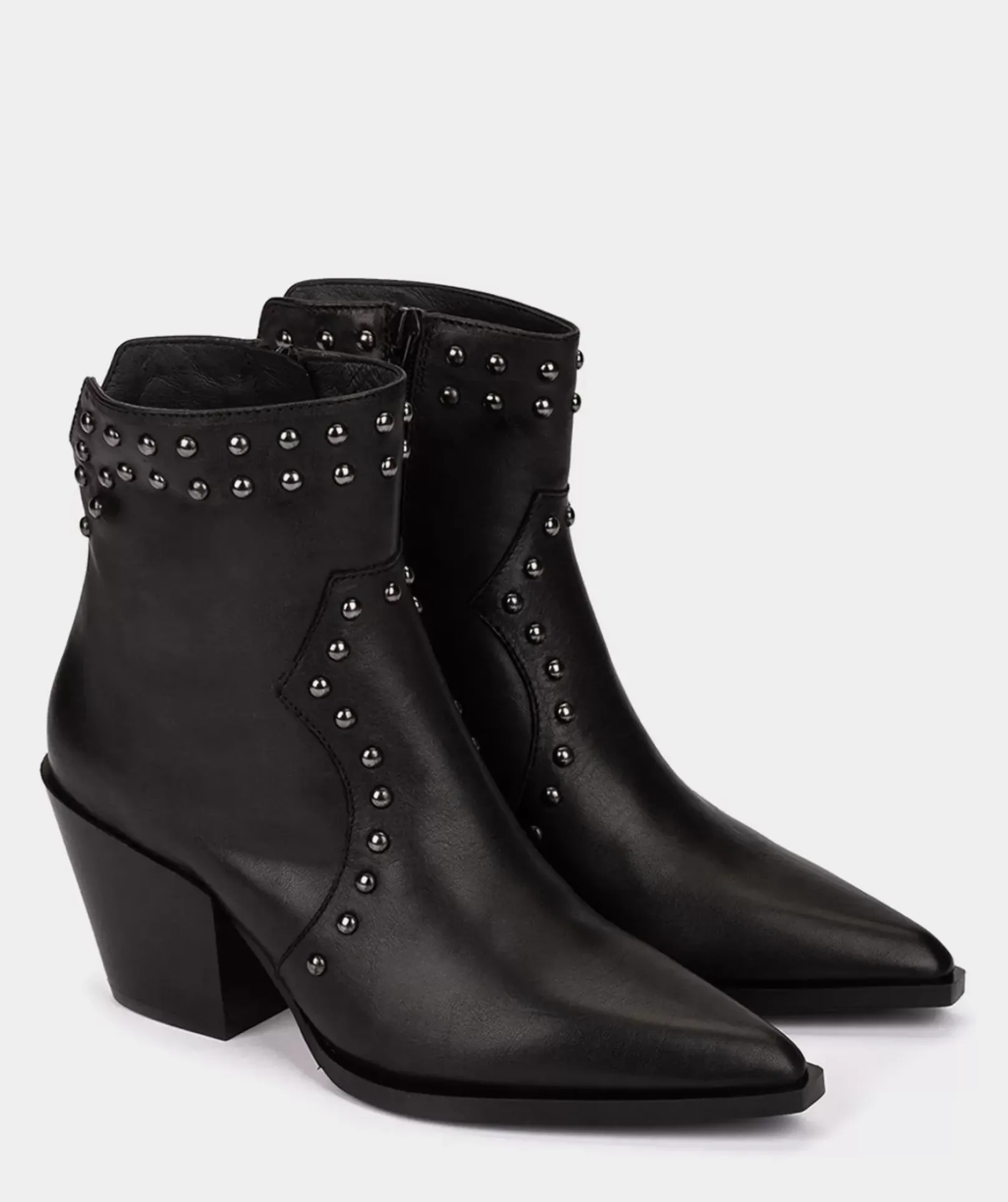 Chaussure Pedro Miralles Bottines En Cuir De Couleur Noire Seta Negro