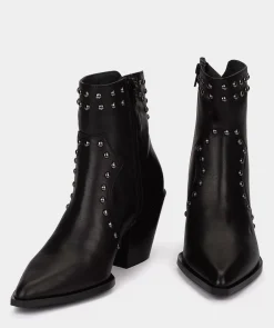 Chaussure Pedro Miralles Bottines En Cuir De Couleur Noire Seta Negro