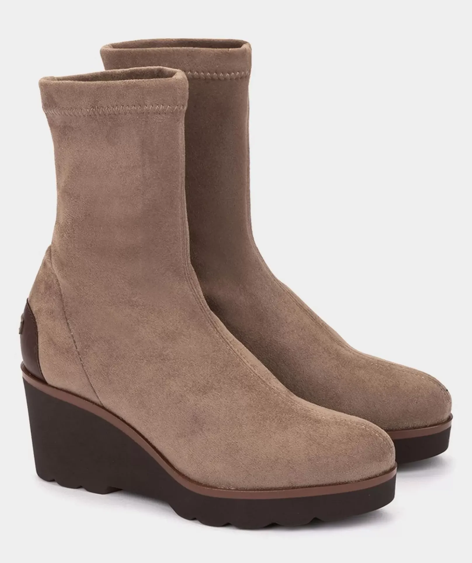 Chaussure Pedro Miralles Bottines En Cuir Elastique. Ante Strech Taupe