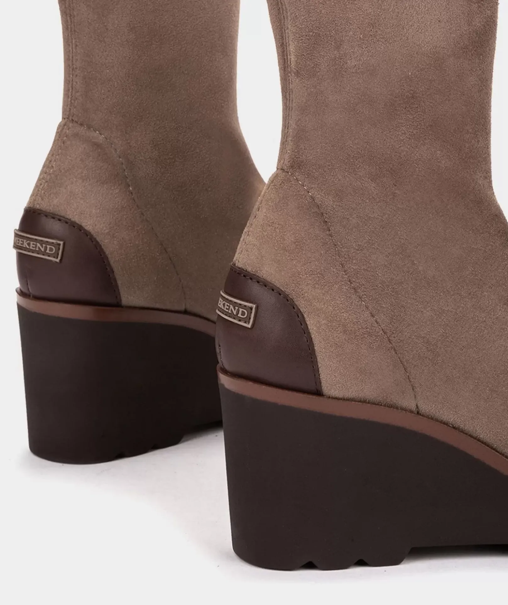 Chaussure Pedro Miralles Bottines En Cuir Elastique. Ante Strech Taupe