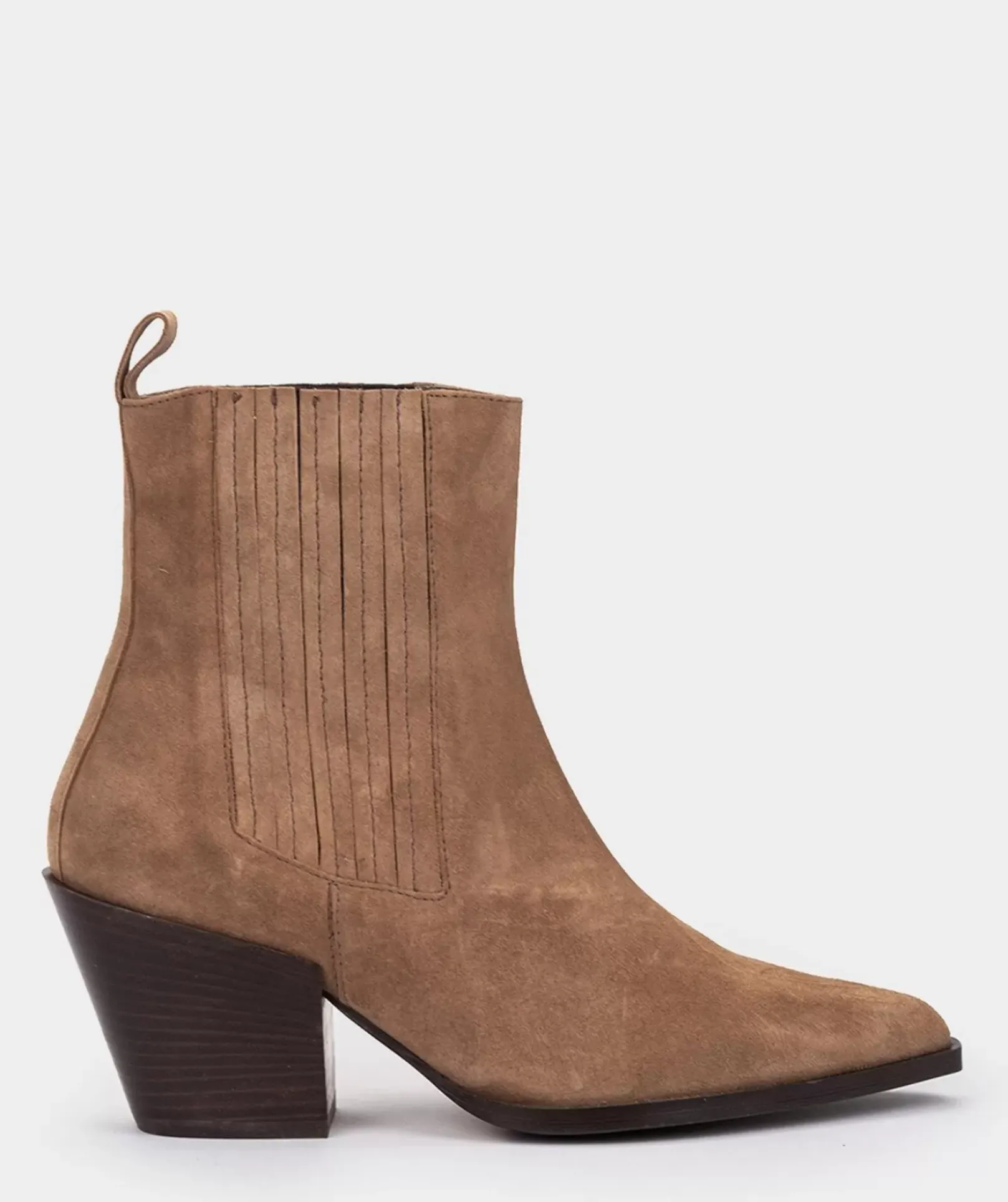 Chaussure Pedro Miralles Bottines En Cuir Fendu De Couleur Cuir Velour Birra