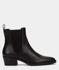 Chaussure Pedro Miralles Bottines En Cuir Fendu De Couleur Noire Seta Negro