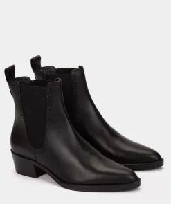 Chaussure Pedro Miralles Bottines En Cuir Fendu De Couleur Noire Seta Negro