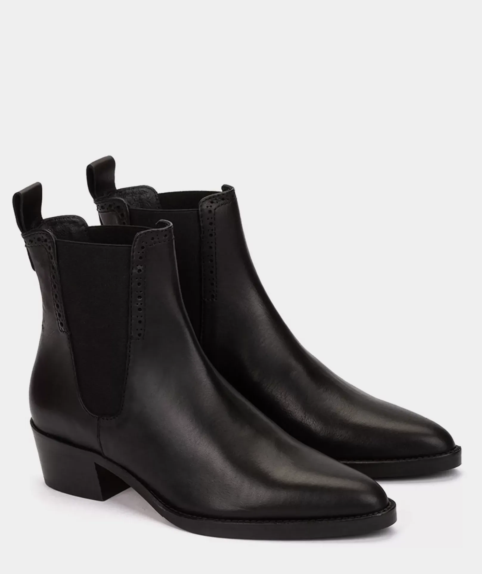 Chaussure Pedro Miralles Bottines En Cuir Fendu De Couleur Noire Seta Negro