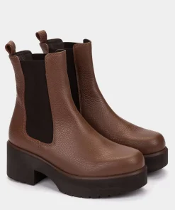 Chaussure Pedro Miralles Bottines En Cuir Marron Nucleo Vaqueta