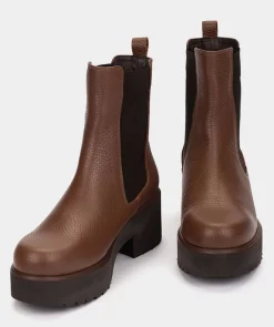 Chaussure Pedro Miralles Bottines En Cuir Marron Nucleo Vaqueta