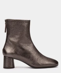 Chaussure Pedro Miralles Bottines En Cuir Metallise Couleur Bronze Nucleo Metal Bronzo