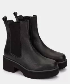 Chaussure Pedro Miralles Bottines En Cuir Noir. Seta Negro