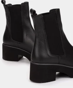 Chaussure Pedro Miralles Bottines En Cuir Noir. Seta Negro