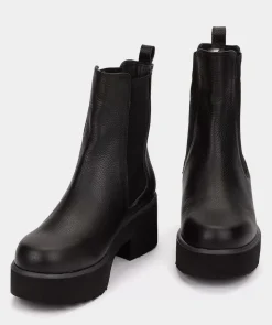 Chaussure Pedro Miralles Bottines En Cuir Noir Seta Negro