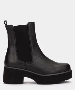 Chaussure Pedro Miralles Bottines En Cuir Noir. Elit Negro