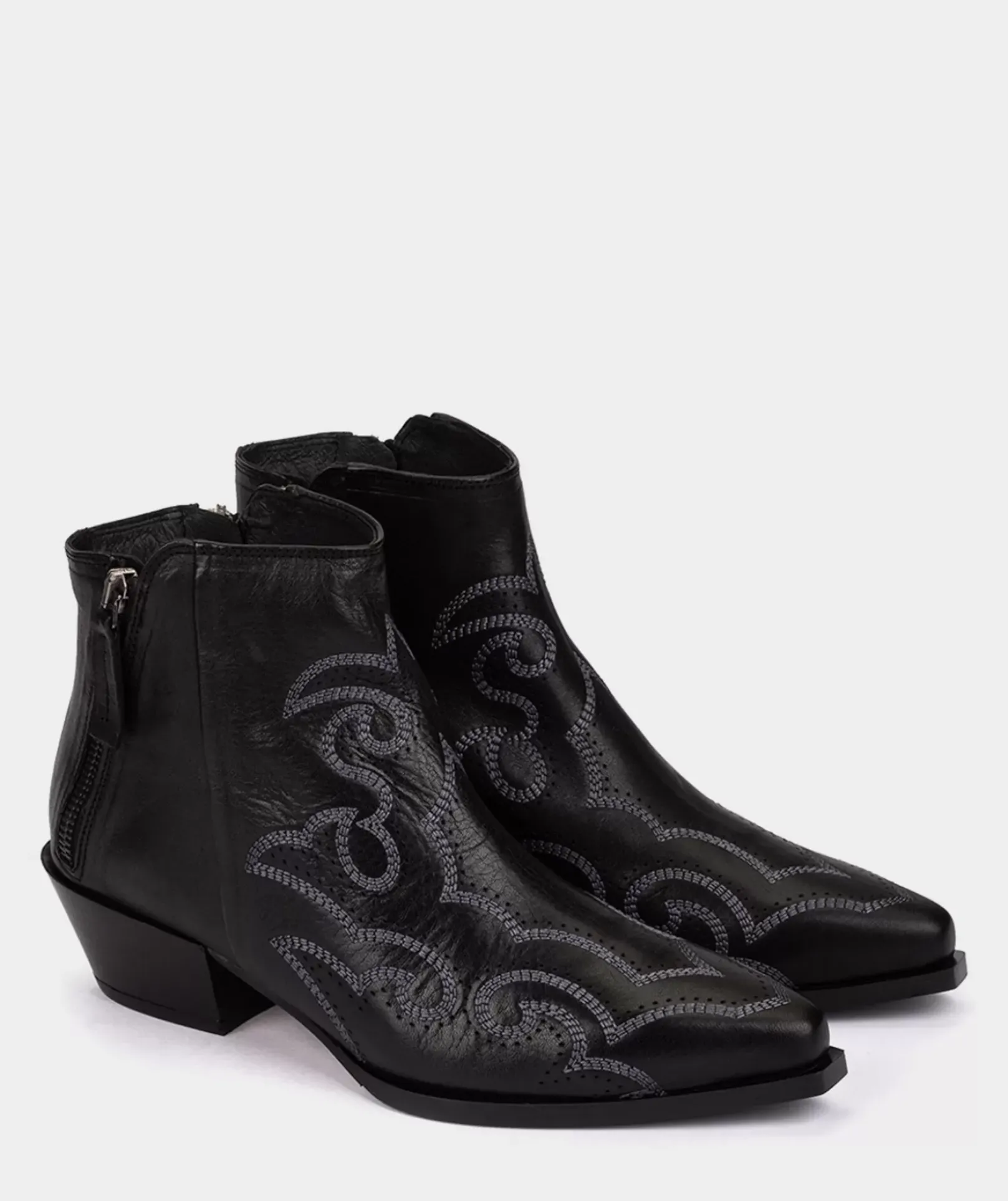 Chaussure Pedro Miralles Bottines En Cuir Noir A Effet Huile Cortina Oil Negro