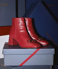Chaussure Pedro Miralles Bottines En Cuir Rouge Seta Bally