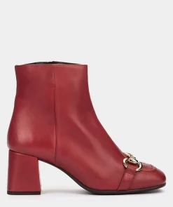 Chaussure Pedro Miralles Bottines En Cuir Rouge Seta Bally