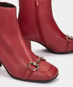 Chaussure Pedro Miralles Bottines En Cuir Rouge Seta Bally
