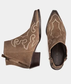 Chaussure Pedro Miralles Bottines En Cuir Suede A Effet Huile De Couleur Camel Cortina Oil Camel