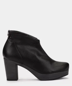 Chaussure Pedro Miralles Bottines En Cuir Vegan Elastique Noir Onix Negro