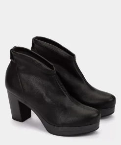 Chaussure Pedro Miralles Bottines En Cuir Vegan Elastique Noir Onix Negro