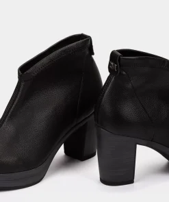 Chaussure Pedro Miralles Bottines En Cuir Vegan Elastique Noir Onix Negro