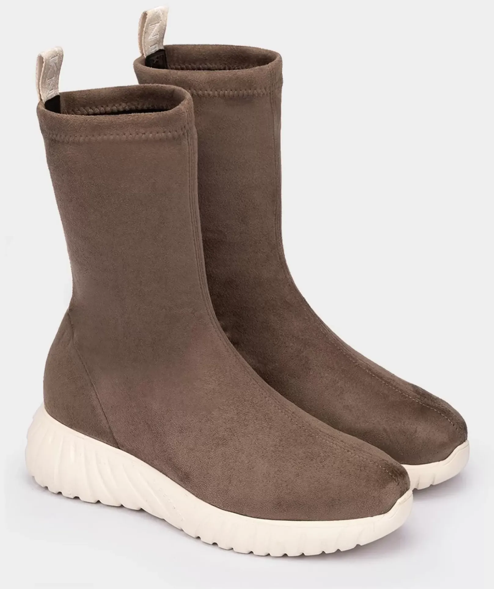 Chaussure Pedro Miralles Bottines En Cuir Vegetalien Elastique Ante Strech Taupe