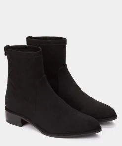 Chaussure Pedro Miralles Bottines En Cuir Vegetalien Elastique Noir Ante Strech Negro