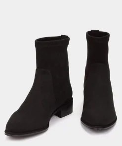 Chaussure Pedro Miralles Bottines En Cuir Vegetalien Elastique Noir Ante Strech Negro
